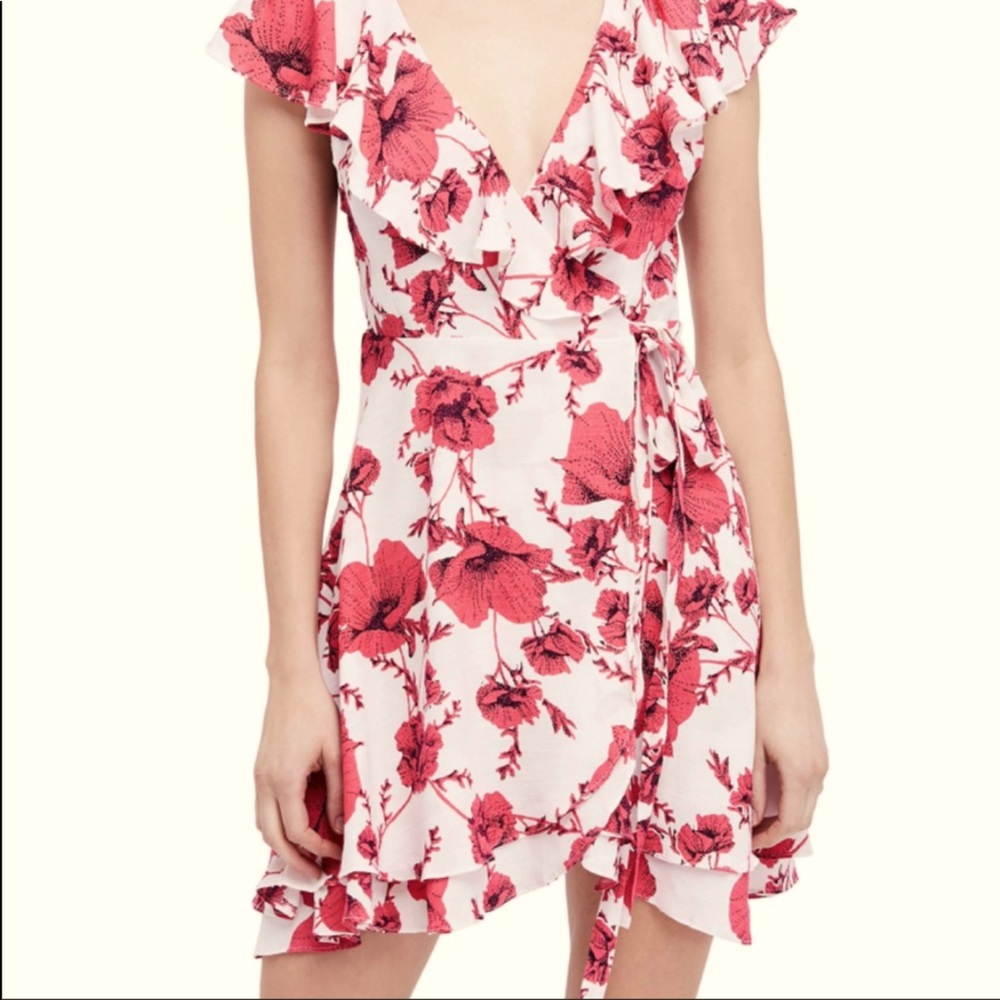 Free People Floral Ruffle Dress